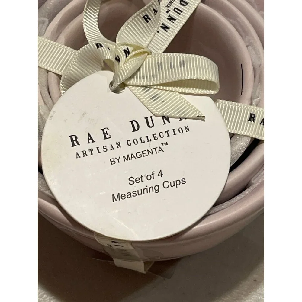 Rae Dunn Measuring Cups 4 Pc. Ceramic‎ Lavender 4PC. NEW With Tags!